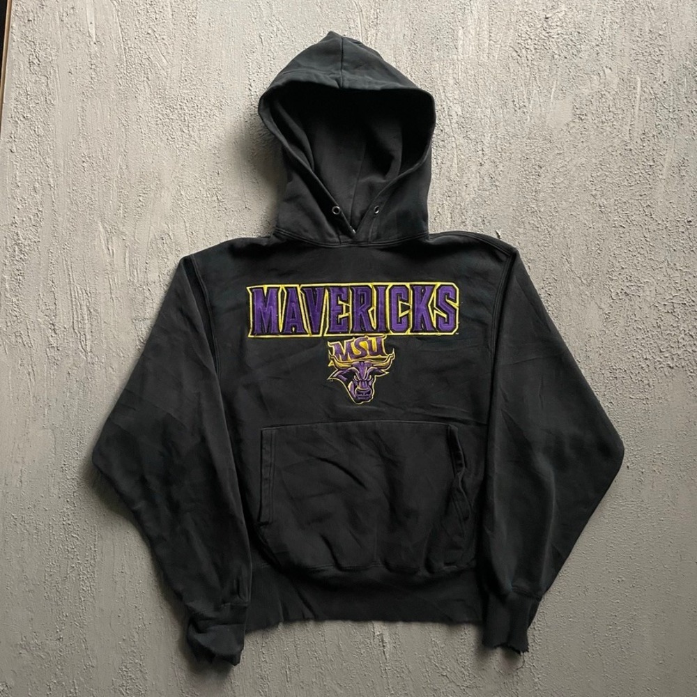 Vintage MSU Mavericks Hoodie mens Small Black 2000s Signature Concepts